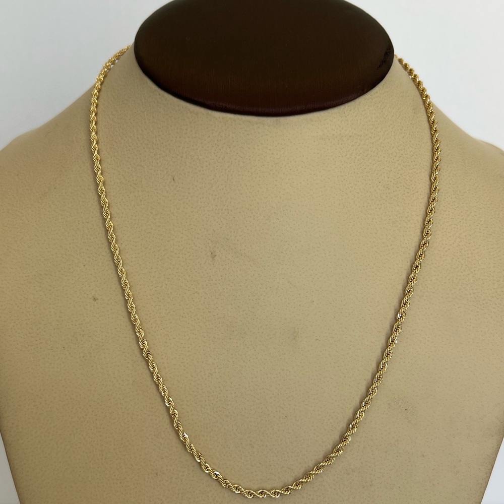 14k gold filled rope necklace